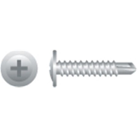 Strong-Point Self-Drilling Screw, #8-18 x 1-1/4 in, Steel, Zinc Plated Finish, Phillips Drive M85Z